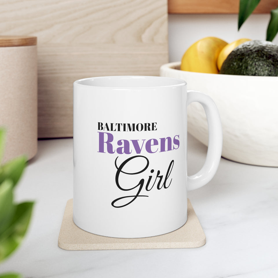 Baltimore Ravens Girl Ceramic Mug 11oz