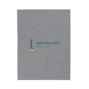 Norfolk State Velveteen Plush Blanket