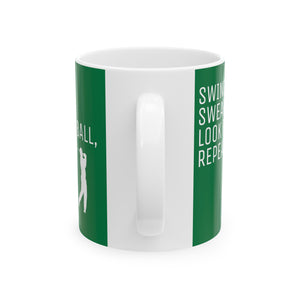 Golfer Swing Ceramic Mug, (11oz, 15oz)