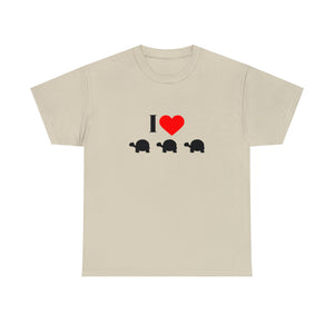 I Love Turtles Unisex Heavy Cotton Tee