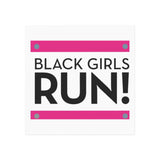 Black Girls Run Square Magnet