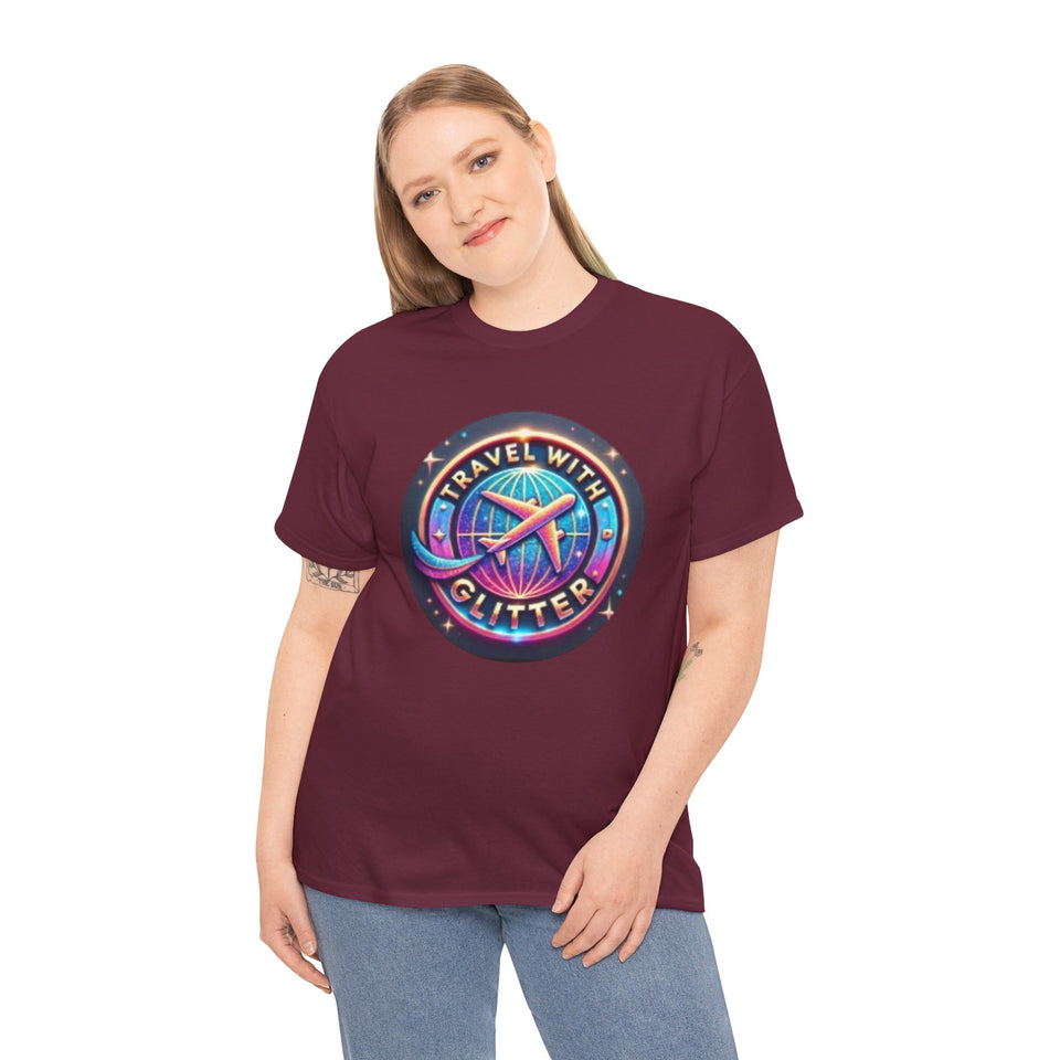 Travel With Glitter Unisex Heavy Cotton Tee