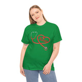 Stethoscope Heart Nurse Cotton Tee