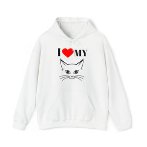 I Love My Cat Unisex Heavy Blend™ Hooded Sweatshirt