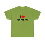 I Love Turtles Unisex Heavy Cotton Tee