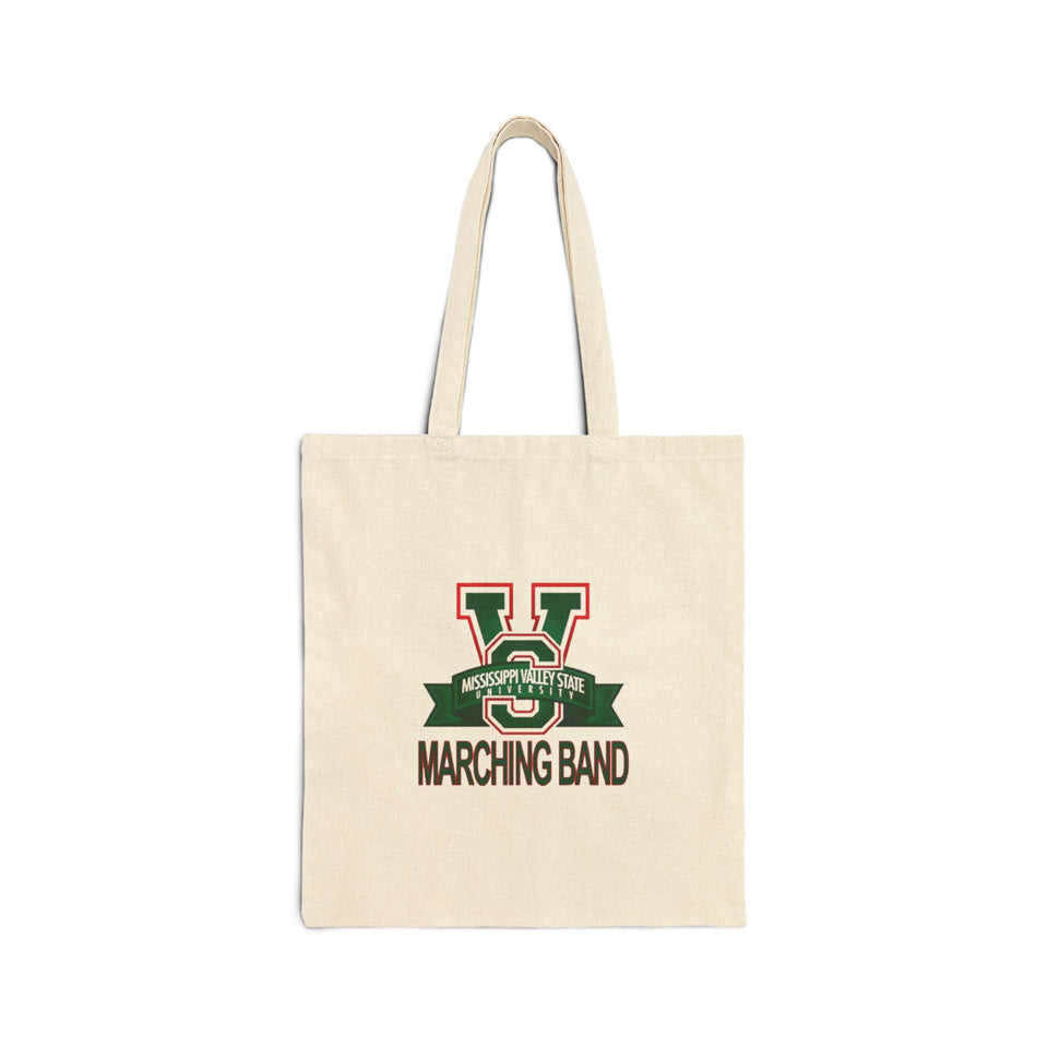 Mississippi Valley State Marching Band Cotton Canvas Tote Bag