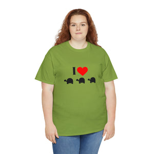 I Love Turtles Unisex Heavy Cotton Tee
