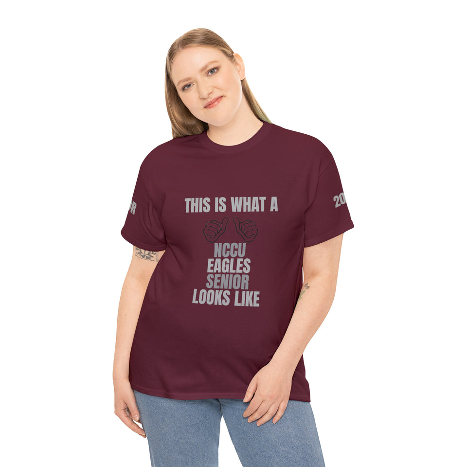 NCCU Senior Unisex Heavy Cotton Tee