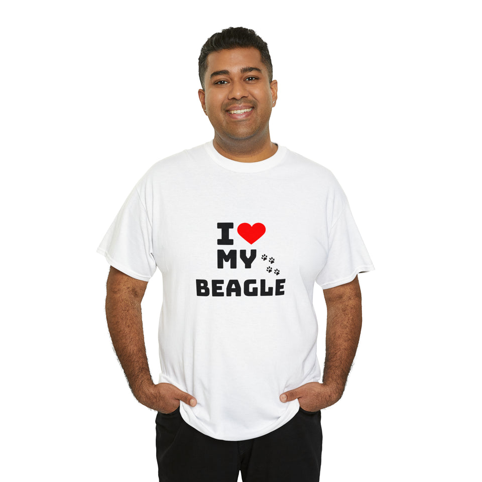 I Love My Beagle Unisex Heavy Cotton Tee