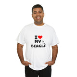 I Love My Beagle Unisex Heavy Cotton Tee