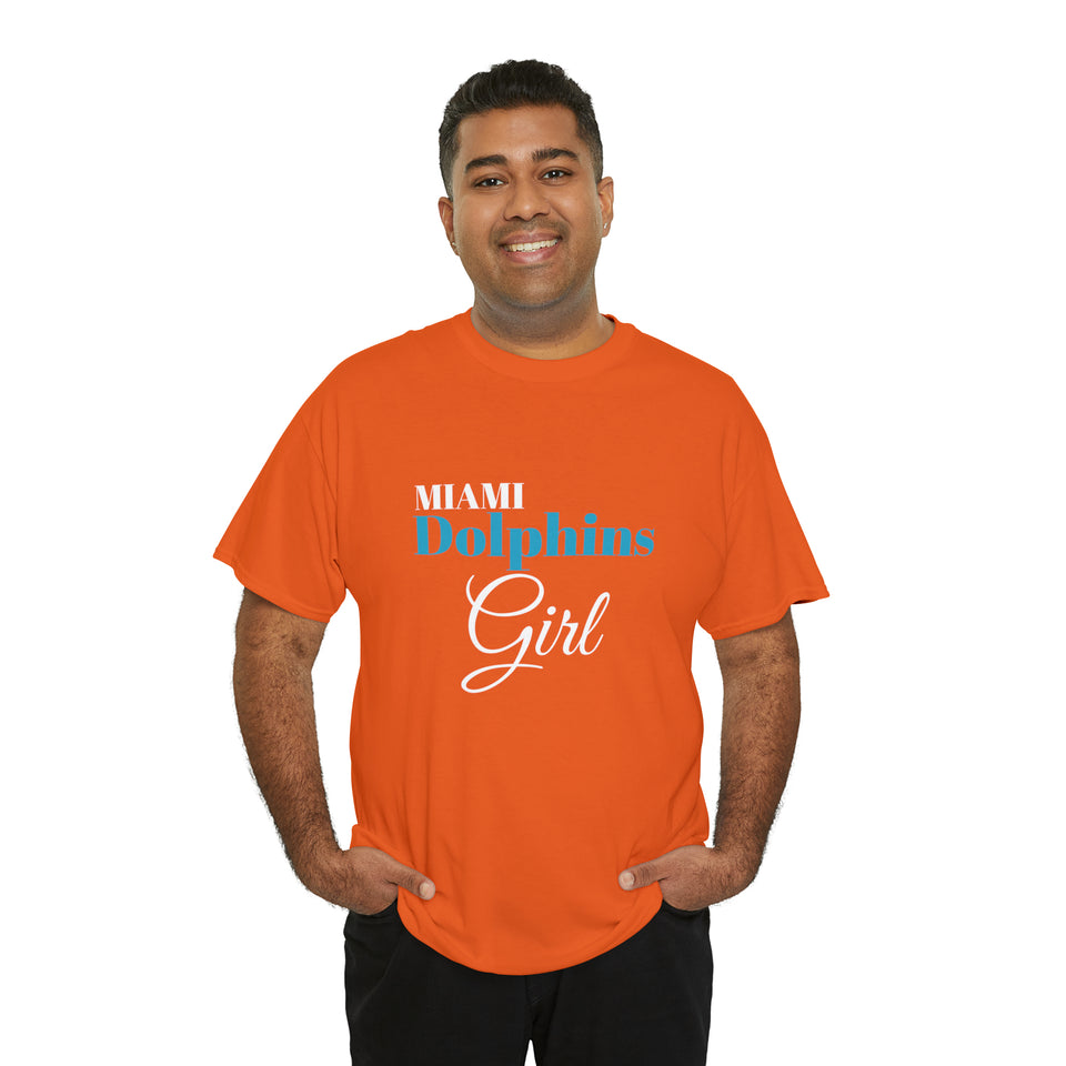 Miami Dolphins Girl Unisex Heavy Cotton Tee