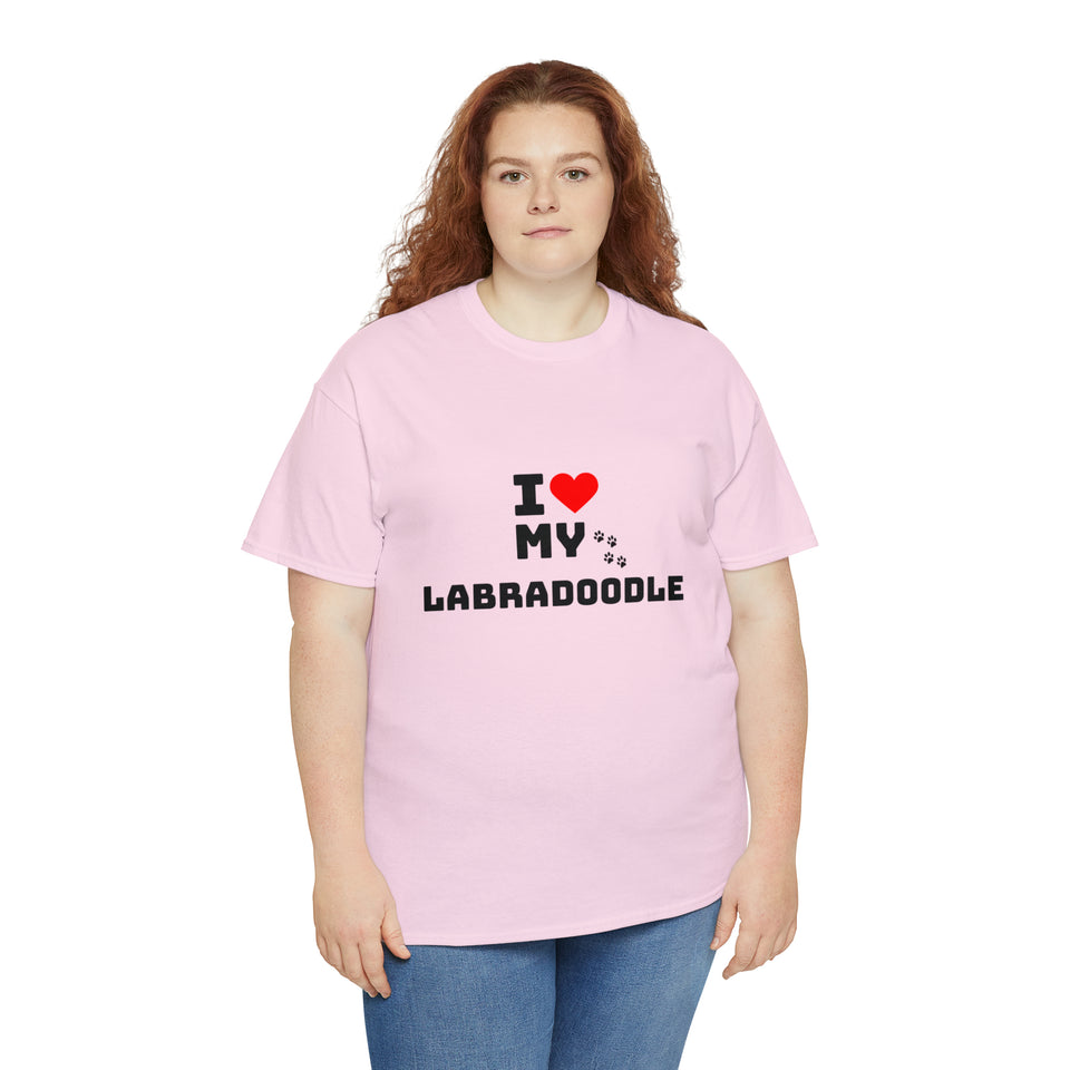 I Love My Labradoodle Unisex Heavy Cotton Tee