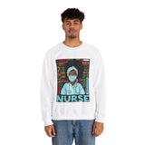 Black Nurse Crewneck Sweatshirt