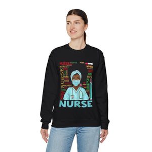 Black Nurse Crewneck Sweatshirt