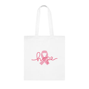 Breast Cancer Awareness HOPE Cotton Tote