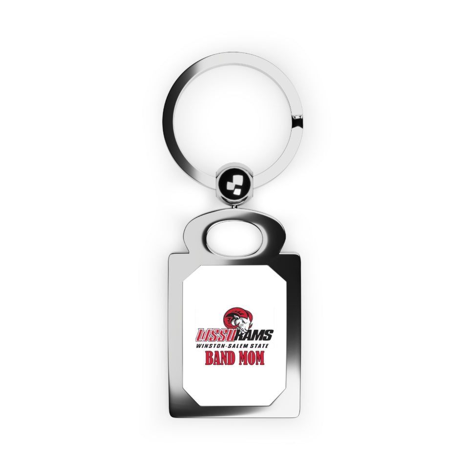 WSSU Band Mom Rectangle Photo Keyring