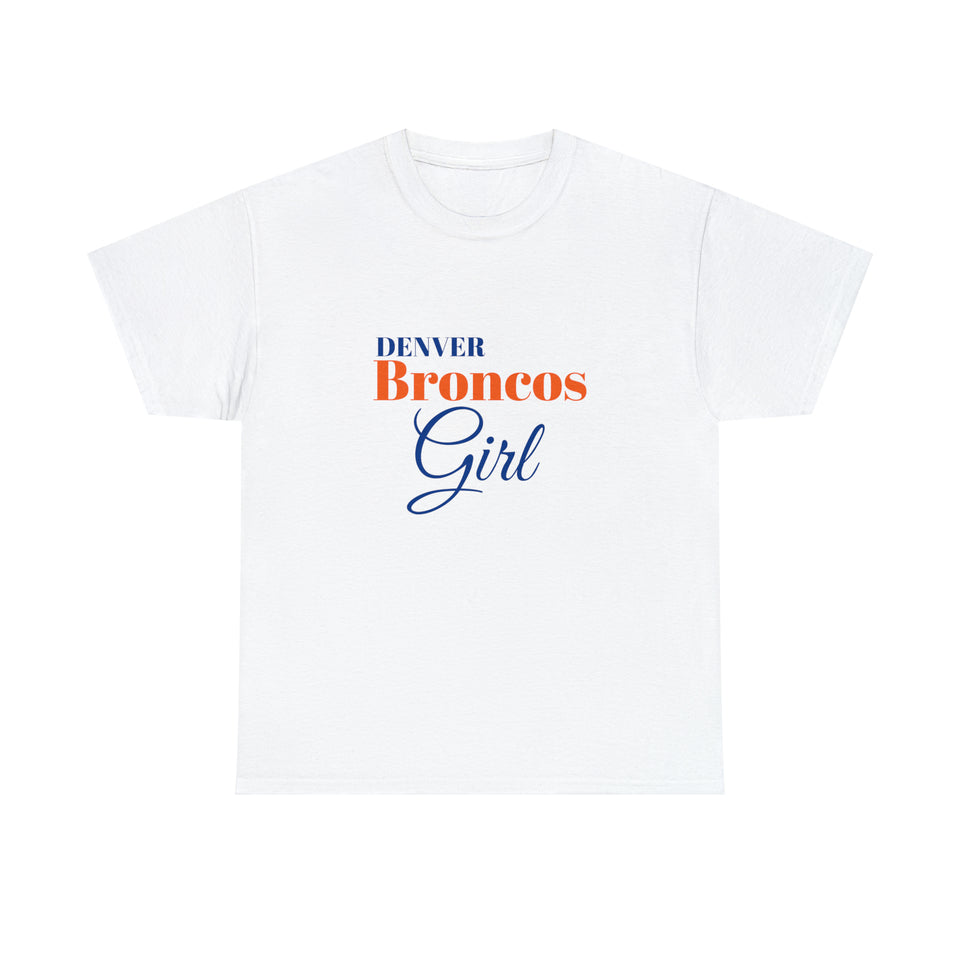 Denver Broncos Girl Unisex Heavy Cotton Tee