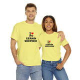 I Love My German Shepherd Unisex Heavy Cotton Tee