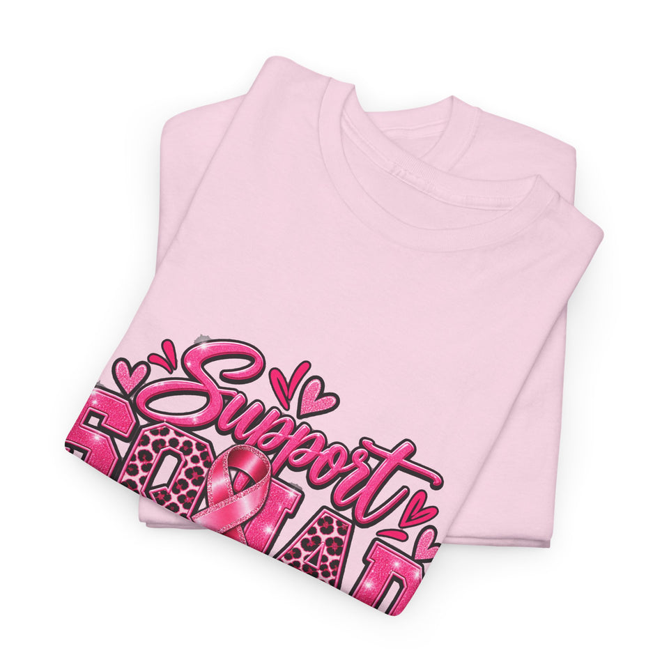 Support Squad Breast Cancer Awareness Unisex Heavy Cotton Tee