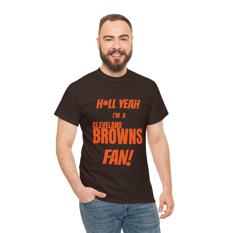 Cleveland Browns Football Unisex Heavy Cotton Tee