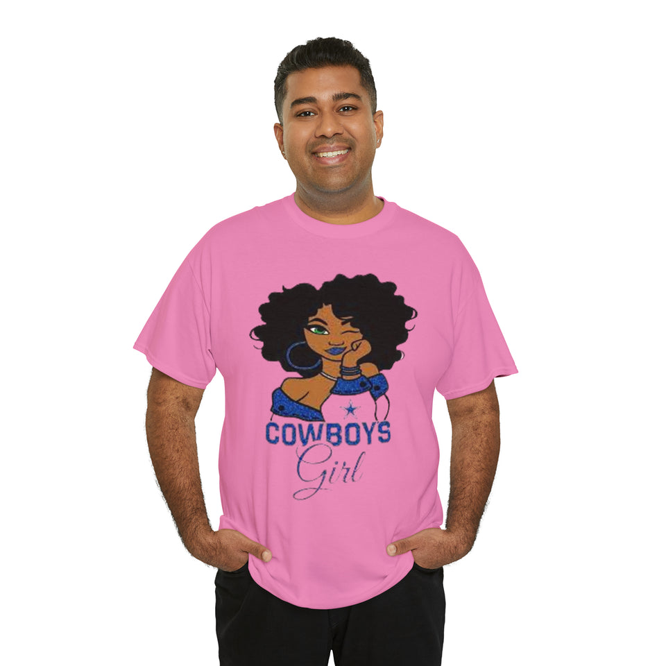 Dallas Cowboys Girl Unisex Heavy Cotton Tee