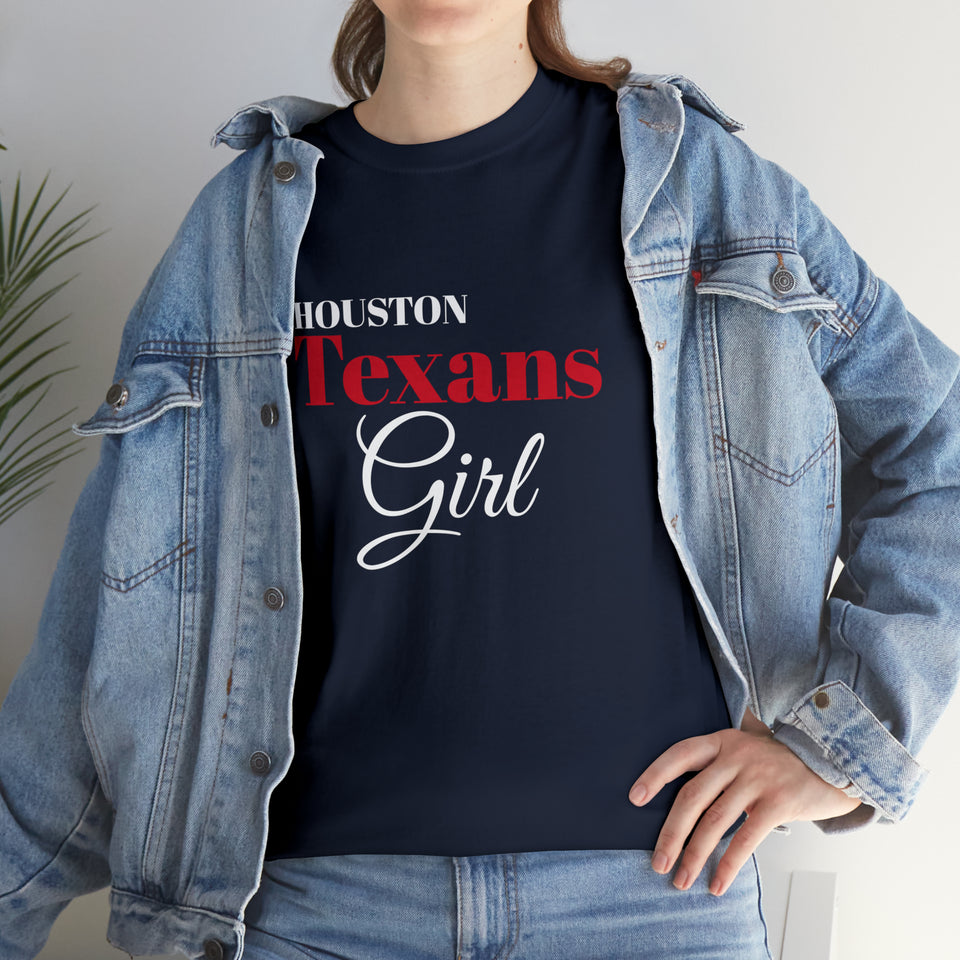 Houstons Texans Girl Unisex Heavy Cotton Tee