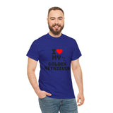 I Love My Golden Retriever Unisex Heavy Cotton Tee