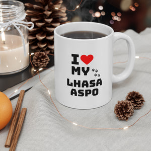 I Love Lhasa Apso Ceramic Mug 11oz