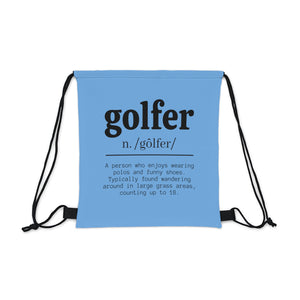 Golfer Outdoor Drawstring Bag