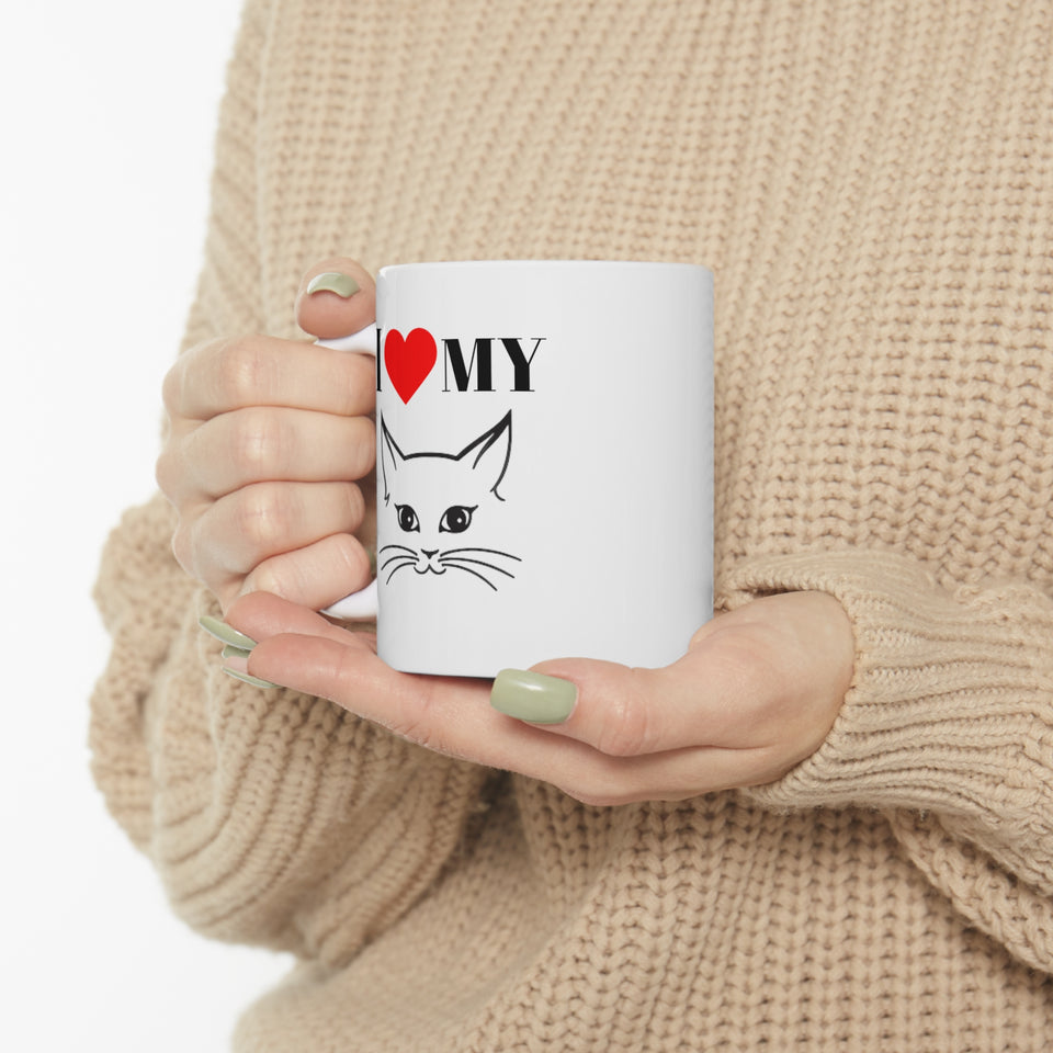 I Love My Cat Ceramic Mug 11oz