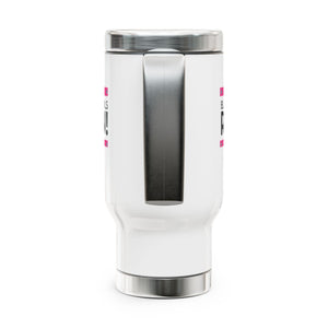 Black Girls Run Stainless Steel Travel Mug with Handle, 14oz