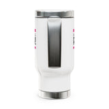 Black Girls Run Stainless Steel Travel Mug with Handle, 14oz