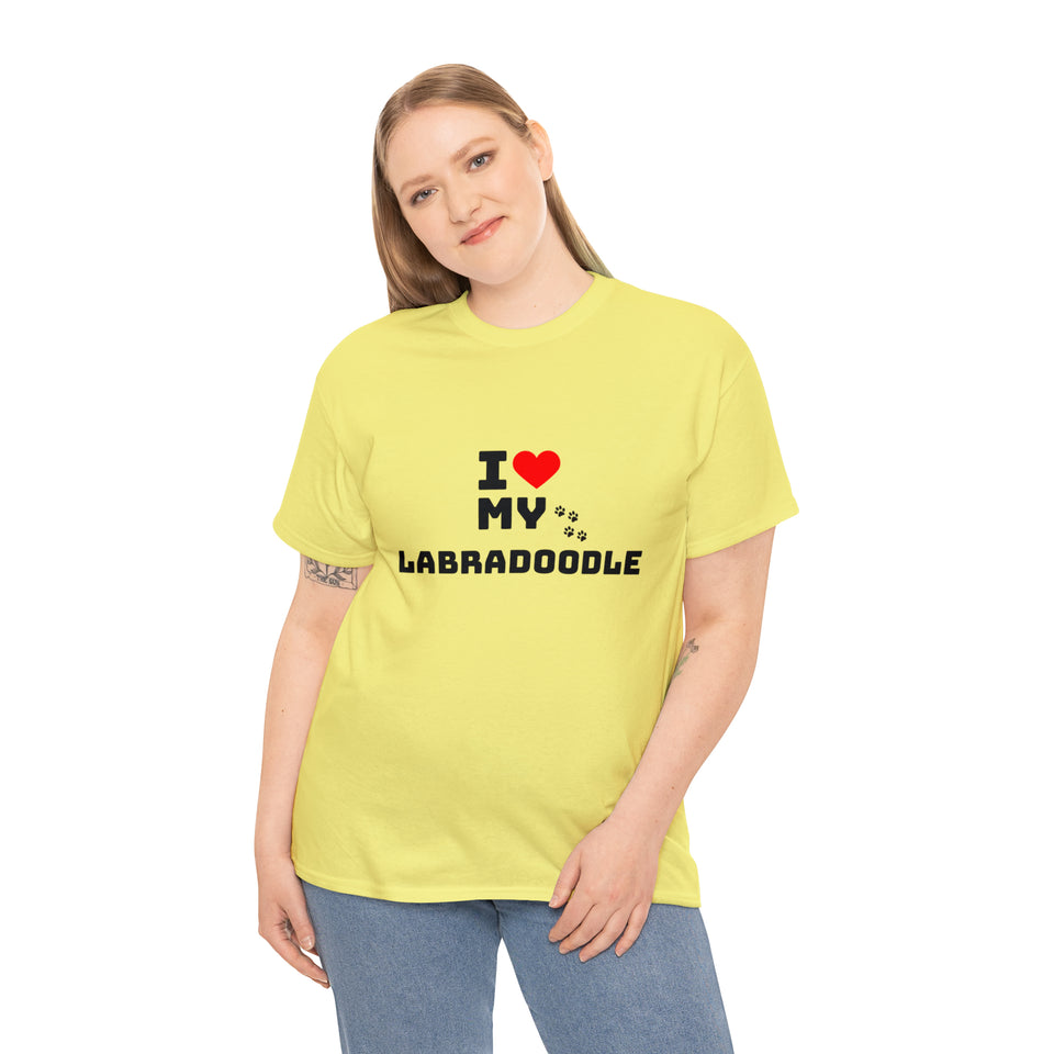 I Love My Labradoodle Unisex Heavy Cotton Tee