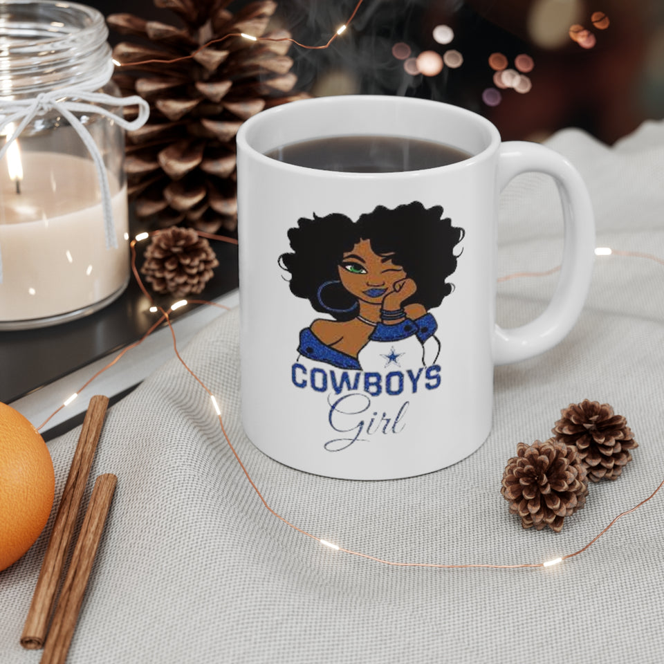 Dallas Cowboys Girl Ceramic Mug 11oz