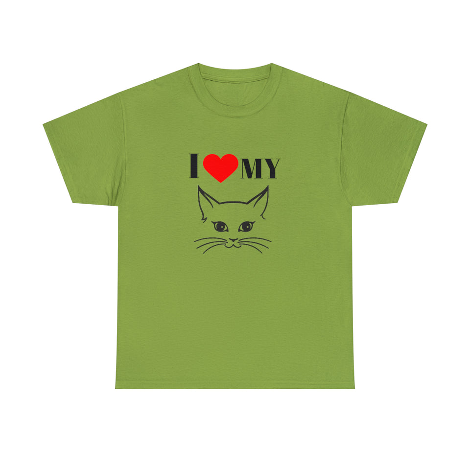 I Love My Cat Unisex Heavy Cotton Tee