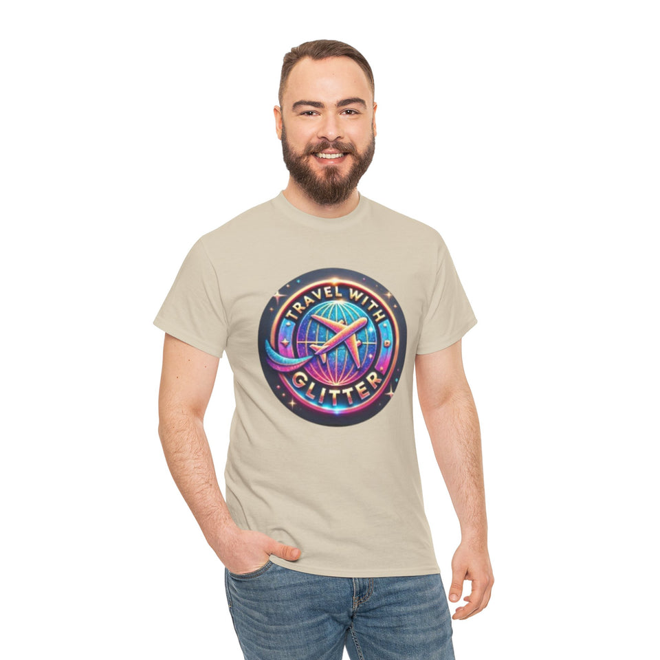 Travel With Glitter Unisex Heavy Cotton Tee