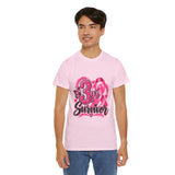 3 Yr Survivor Breast Cancer Awareness Unisex Heavy Cotton Tee
