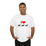 I Love Horses Unisex Heavy Cotton Tee