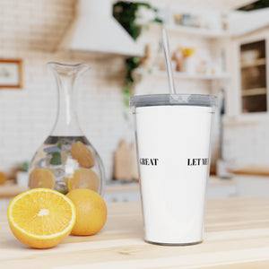 Plastic Tumbler with Straw