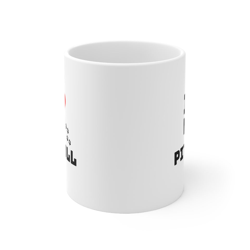 I Love My Pit Bull Ceramic Mug 11oz