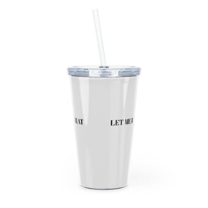 Plastic Tumbler with Straw