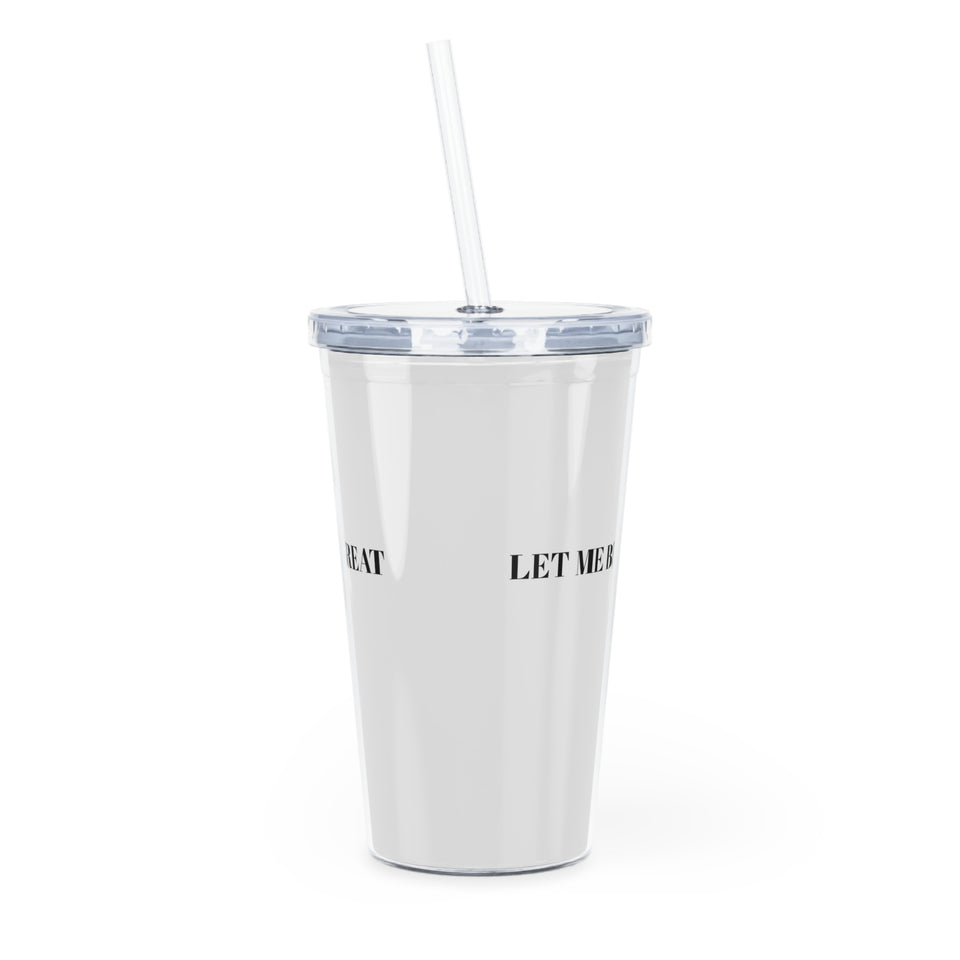 Plastic Tumbler with Straw