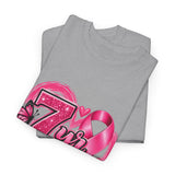 7 Yr Survivor Breast Cancer Awareness Unisex Heavy Cotton Tee