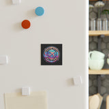Travel With Glitter Square Magnet