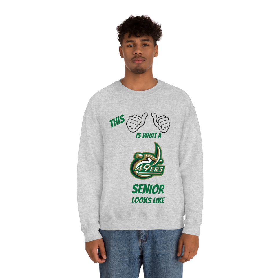This Is What A UNCC Senior Looks Like Unisex Heavy Blend™ Crewneck Sweatshirt