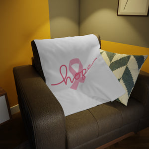 Breast Cancer Awareness Hope Plush Fleece Blanket