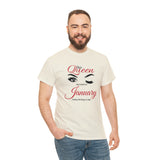 This Queen was Born In January Unisex Heavy Cotton Tee