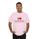 I Love Butterflies Unisex Heavy Cotton Tee