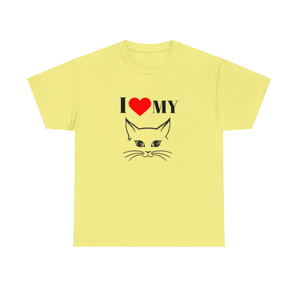 I Love My Cat Unisex Heavy Cotton Tee