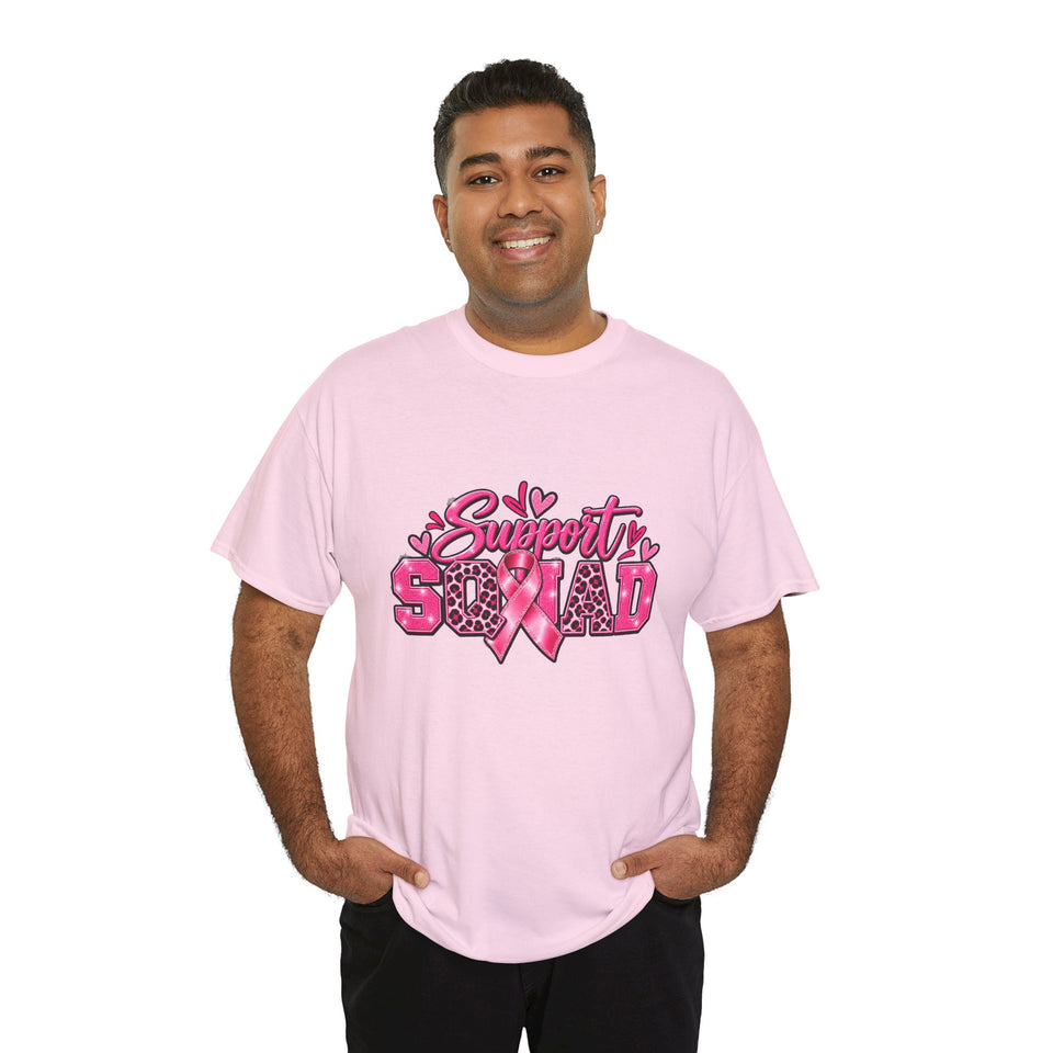 Support Squad Breast Cancer Awareness Unisex Heavy Cotton Tee
